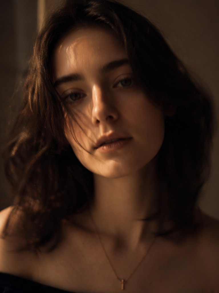 Emotional close up blur photo prompt