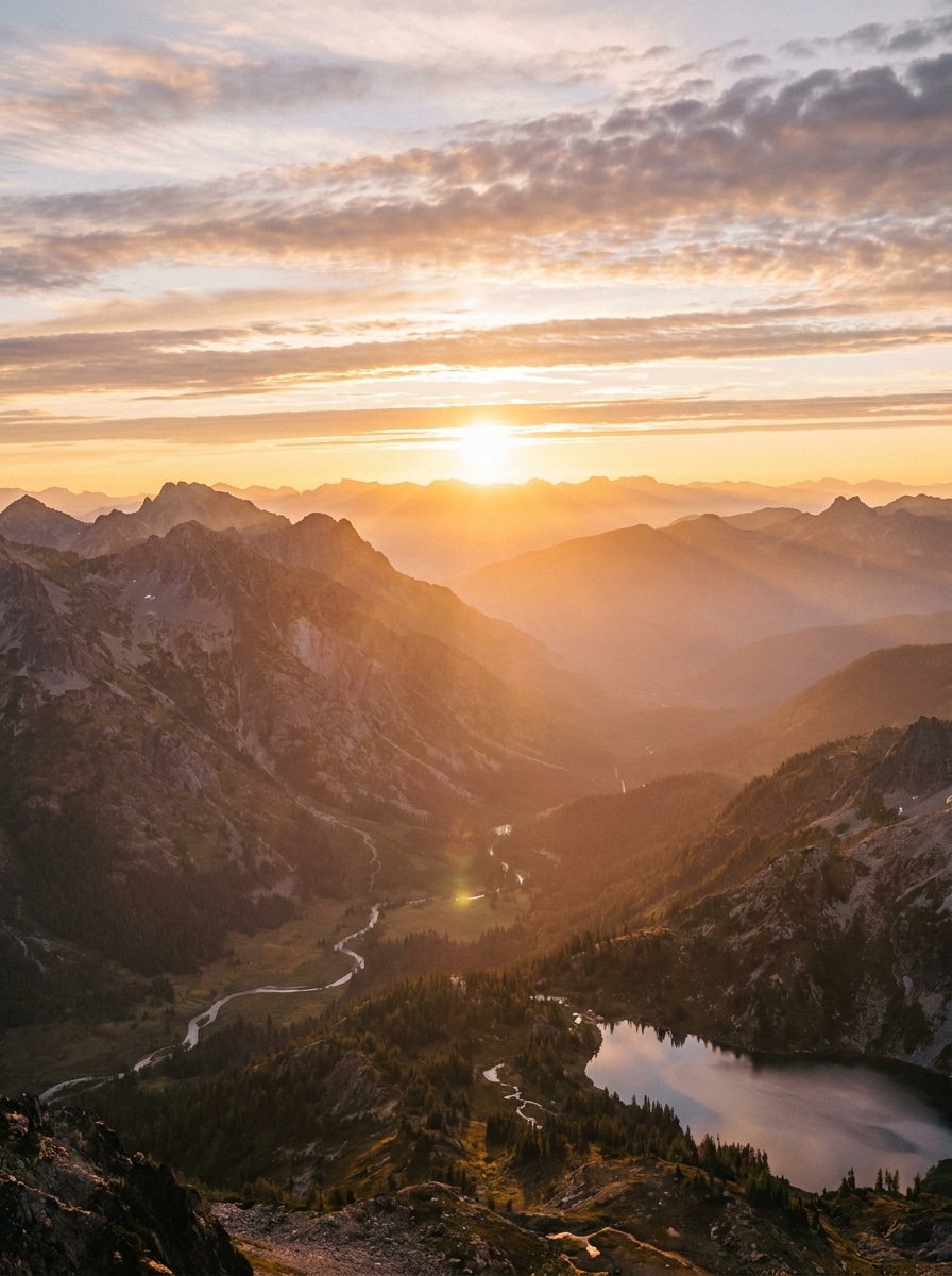 Mountain Sunrise Glow
