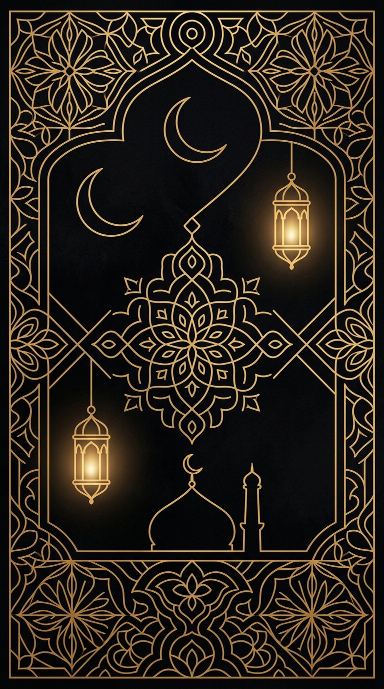 Geometric Islamic Pattern Muharram Prompt