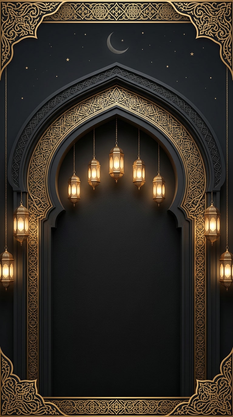 Mosque Arch Muharram Poster Prompt