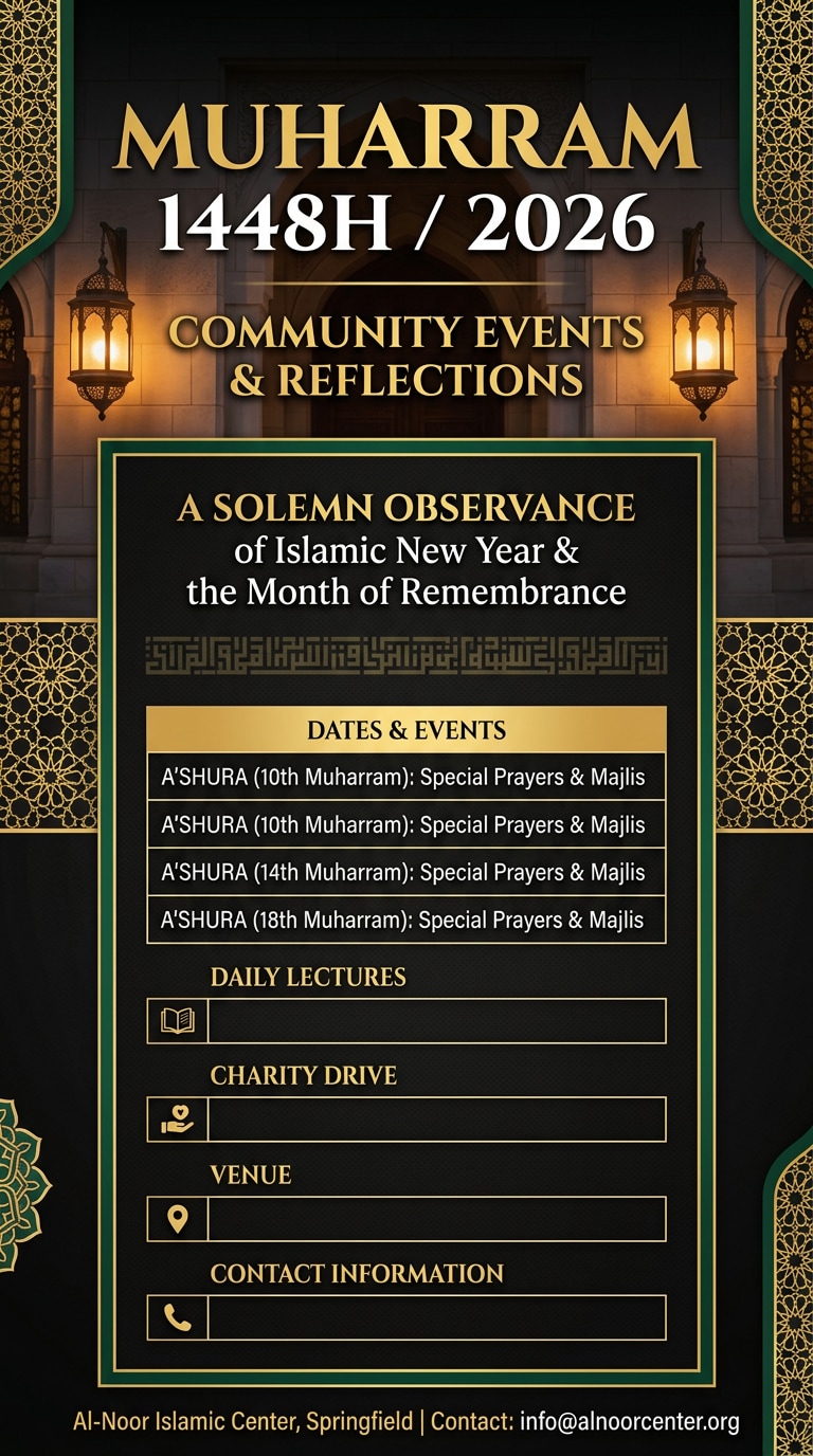Community Muharram Notice Poster