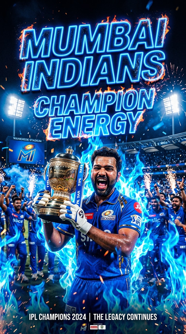 Mumbai Indians Champion Energy Poster