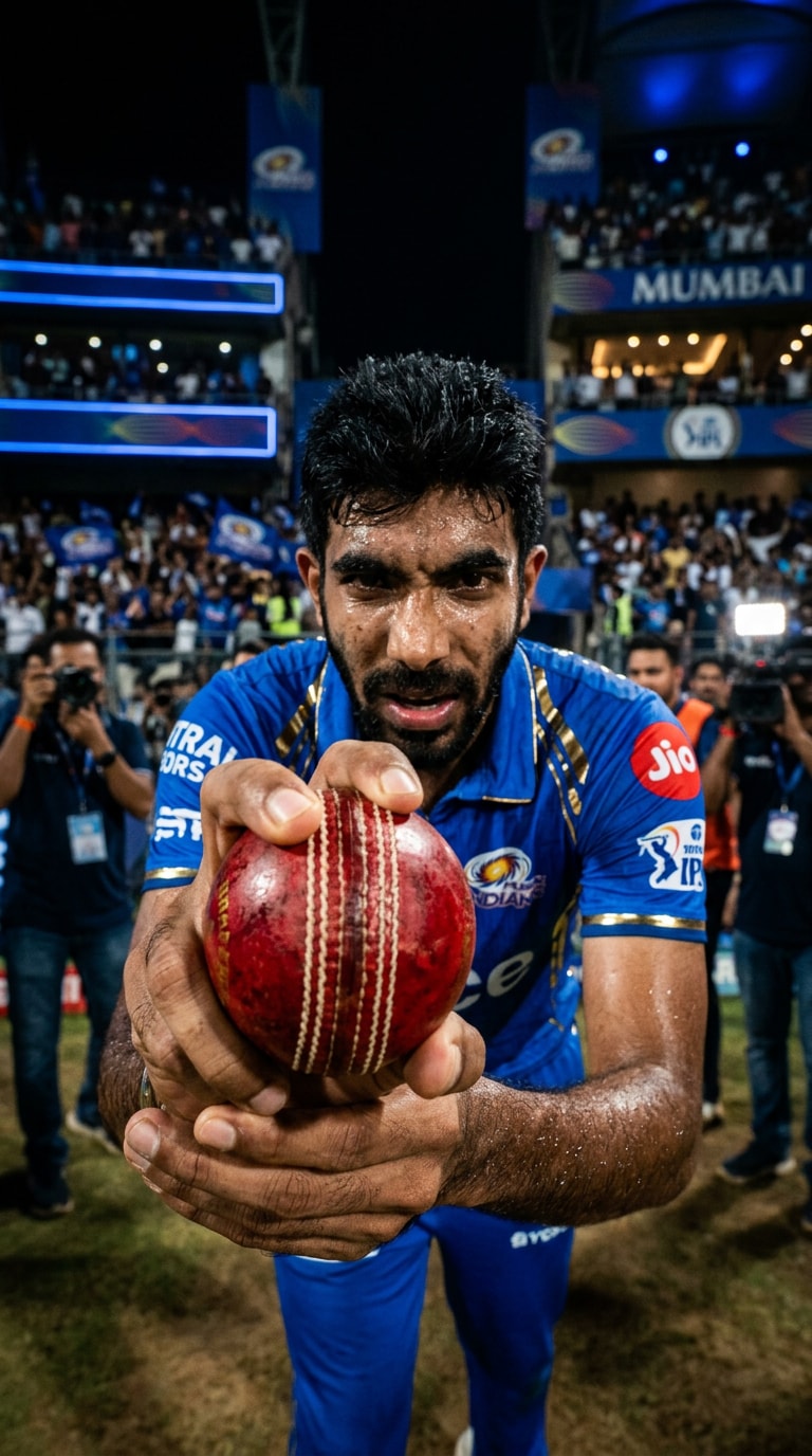 Mumbai Indians Bowler Dramatic Shot