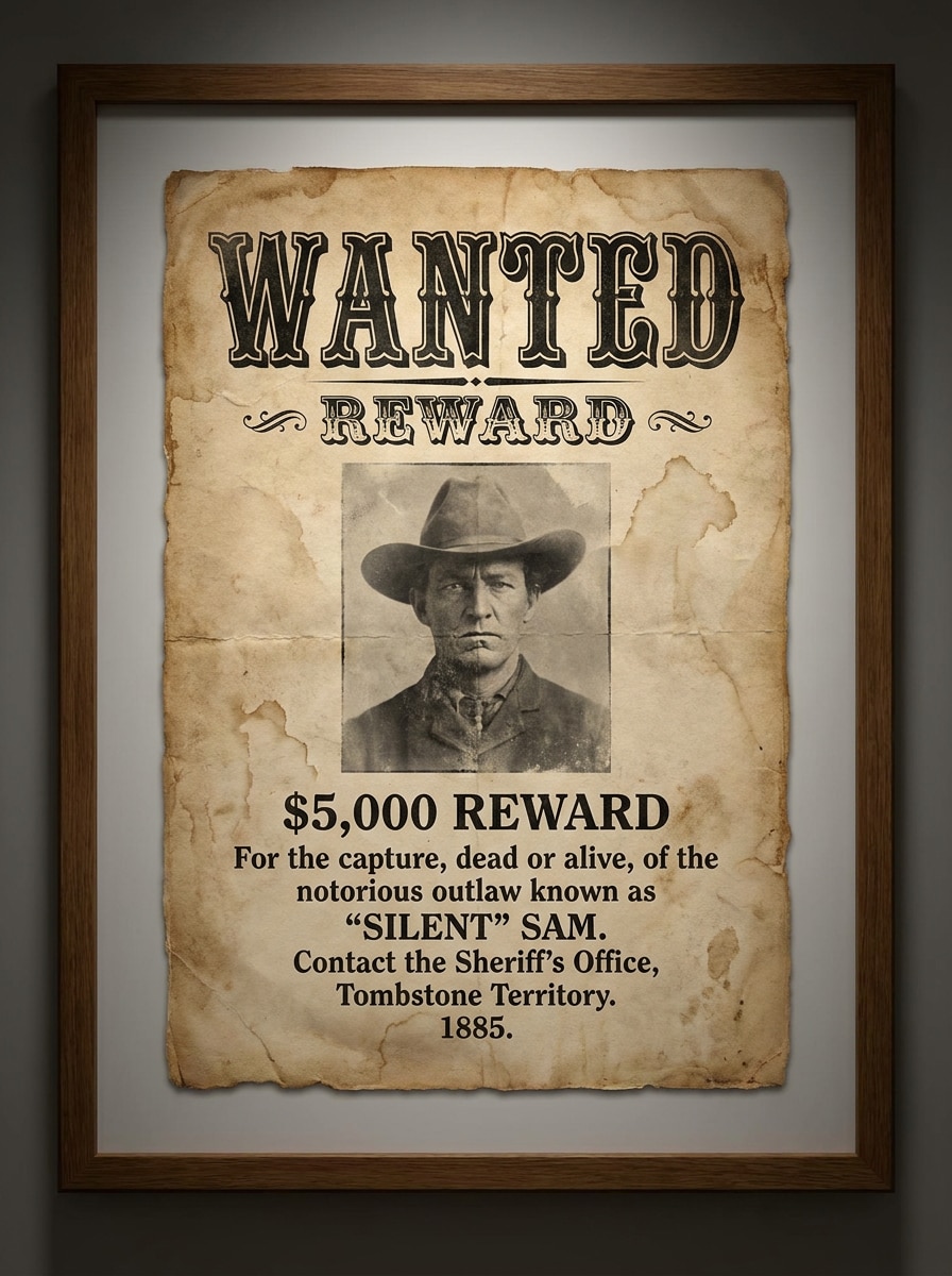 Museum Replica Wanted Sheet