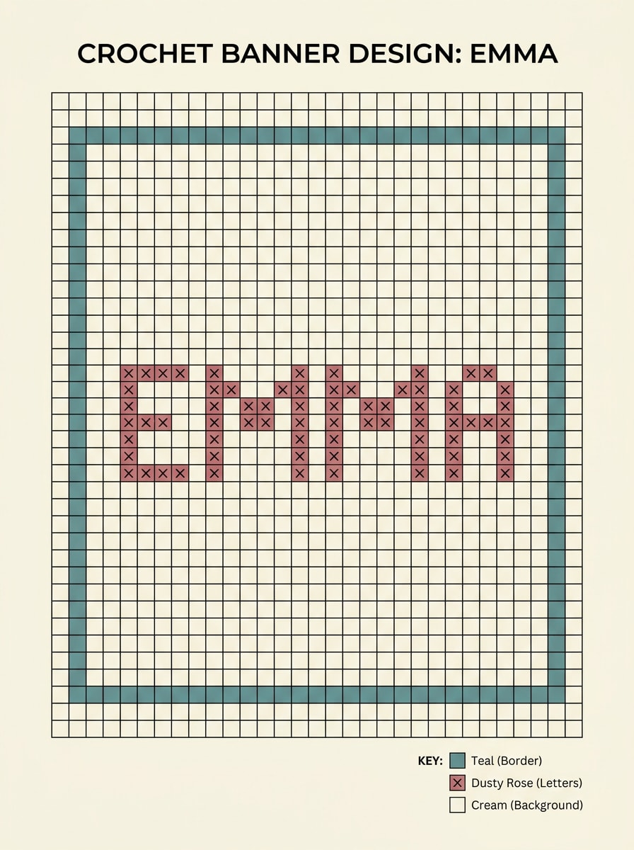 Name Banner Pixel Chart