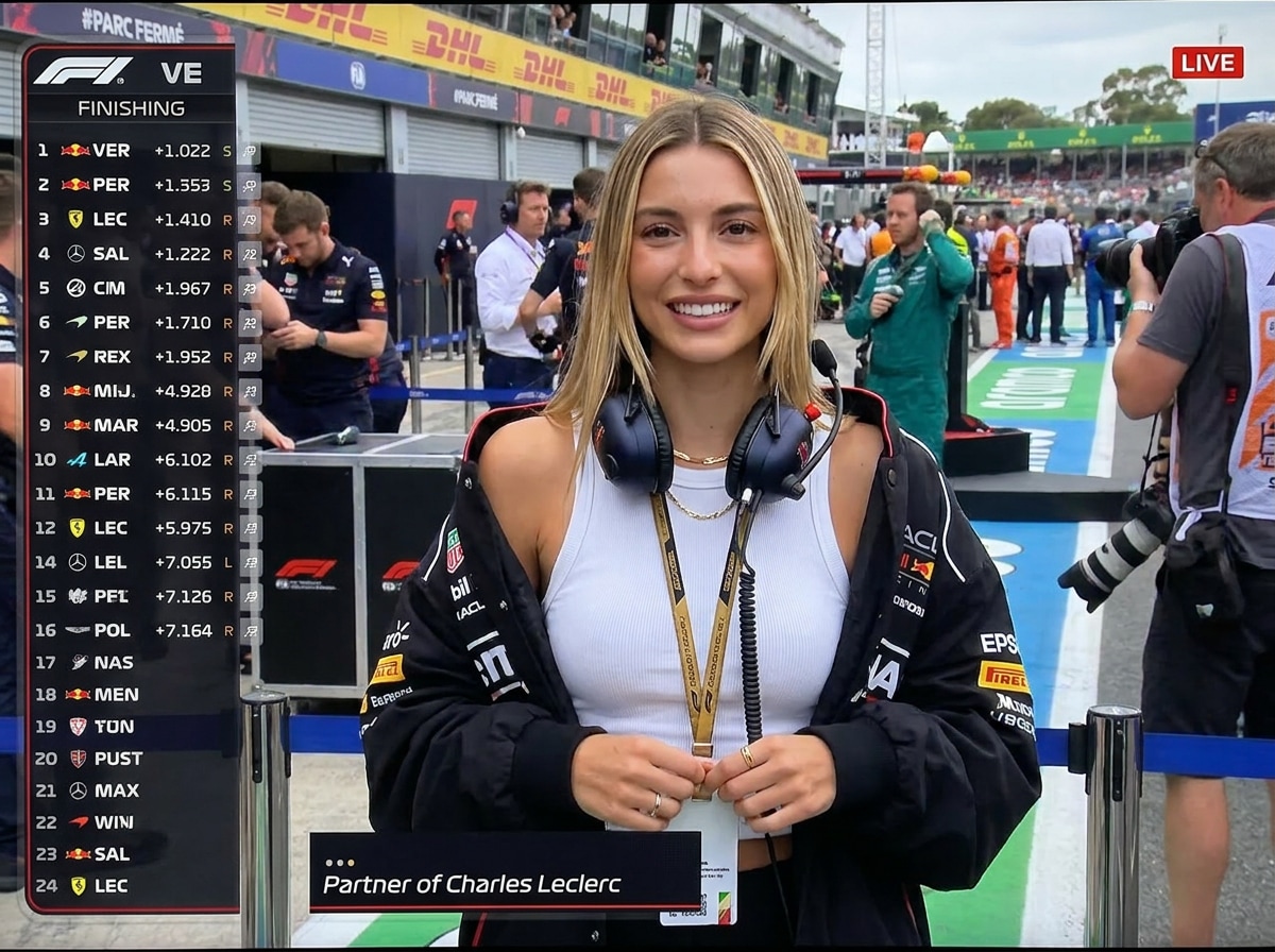 podium wait broadcast shot F1