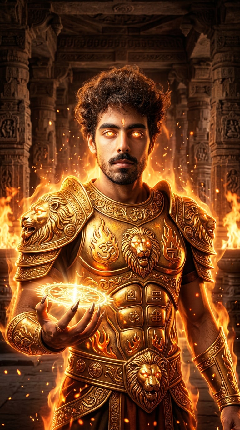 Golden Temple Narasimha AI Scene