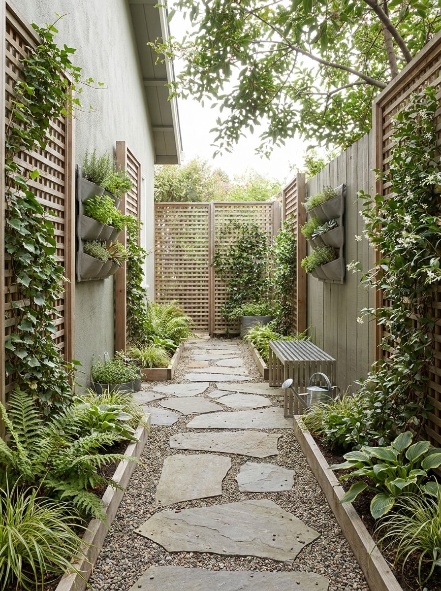 Narrow Side Yard Garden