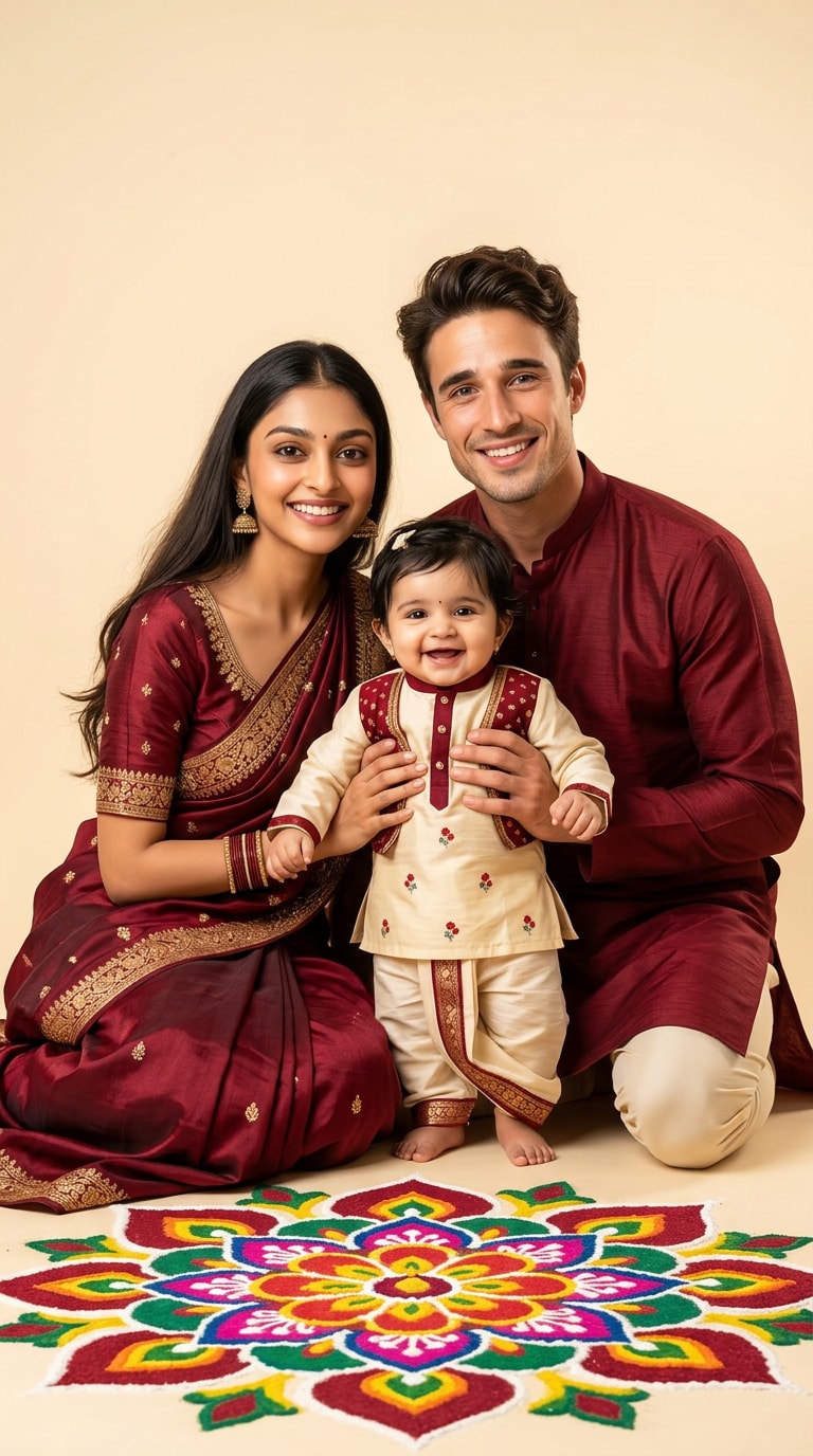 Festive Family Group Portrait