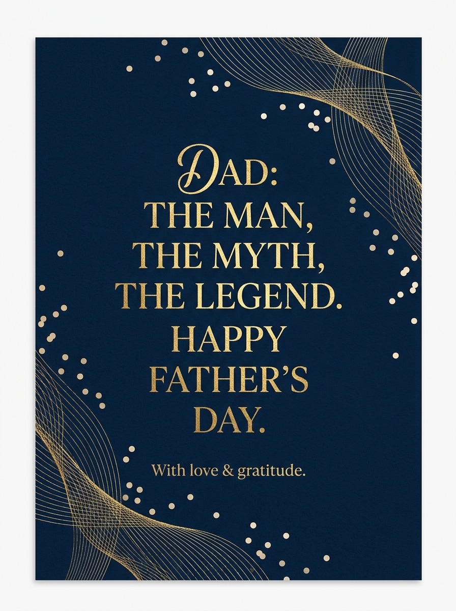 Navy Gold Greeting Card