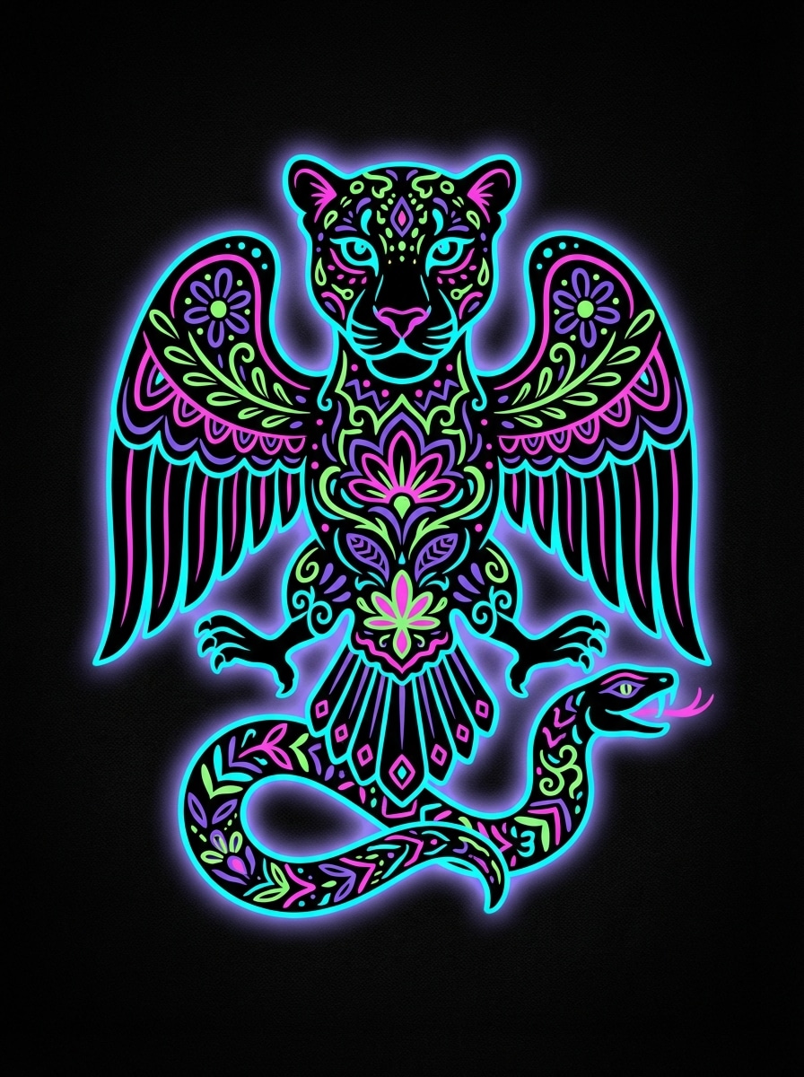 Neon Alebrije Illustration