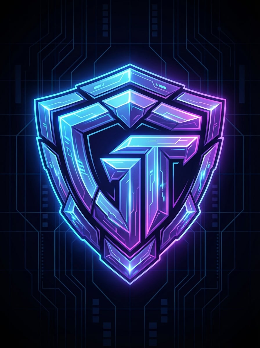 Neon Cyber Gaming Shield