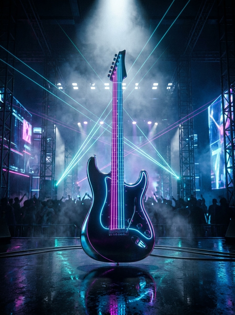 Neon Cyberpunk Guitar