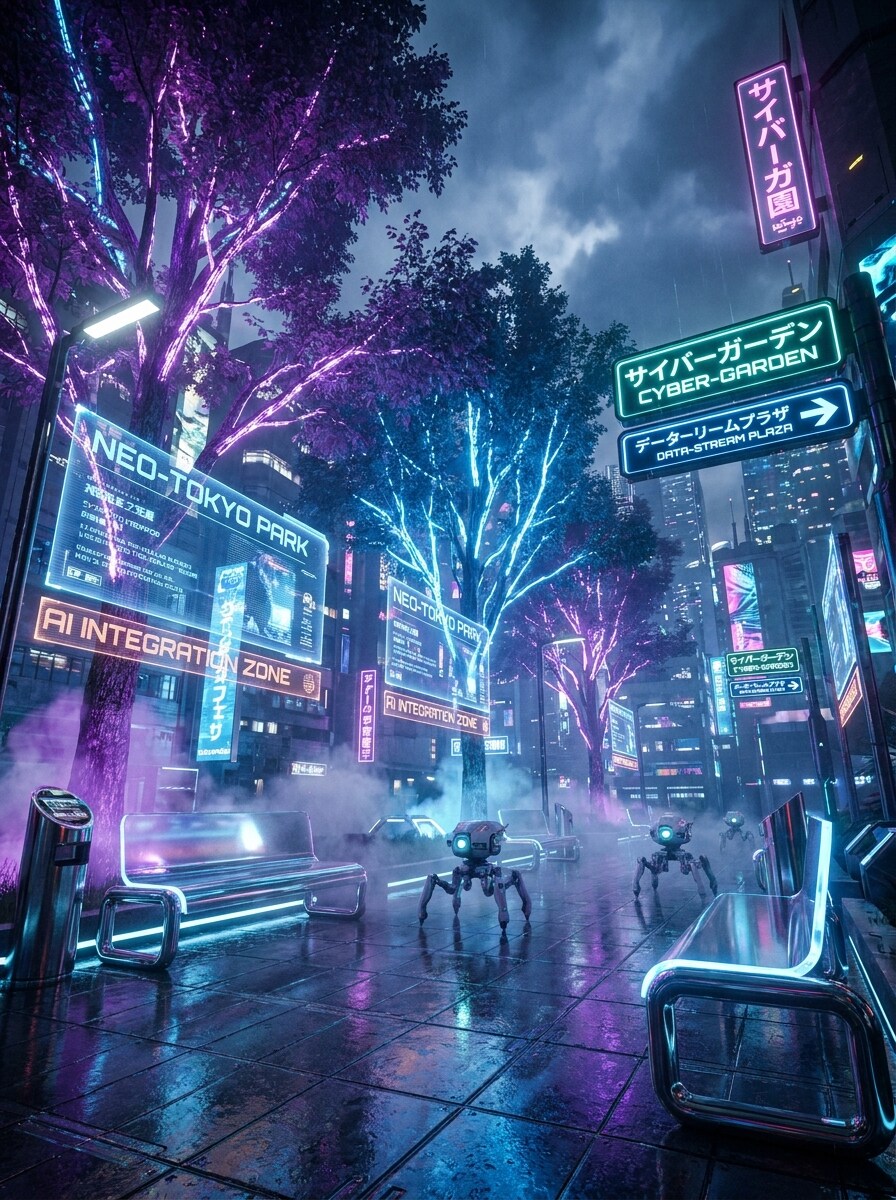 Neon Cyberpunk Park