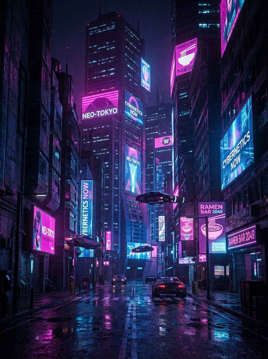 Neon Cyberpunk City