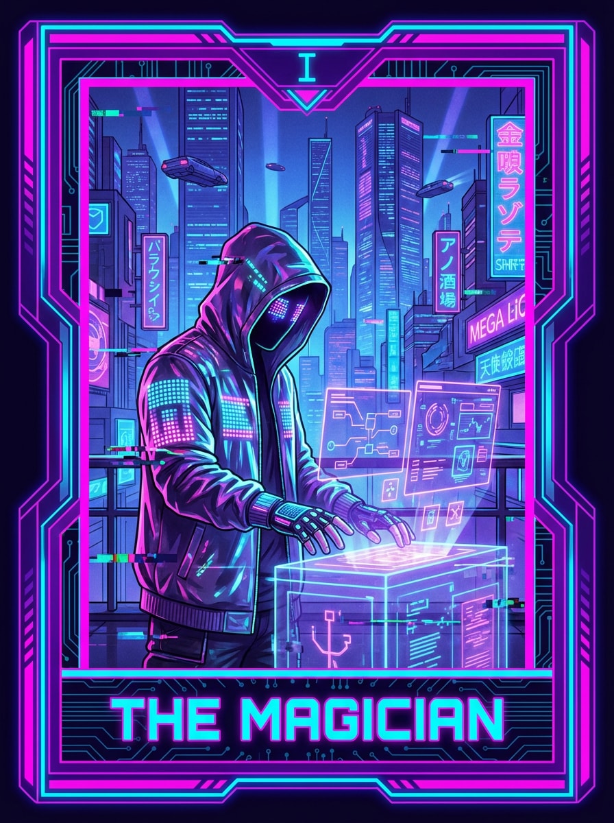 Neon Cyberpunk Tarot