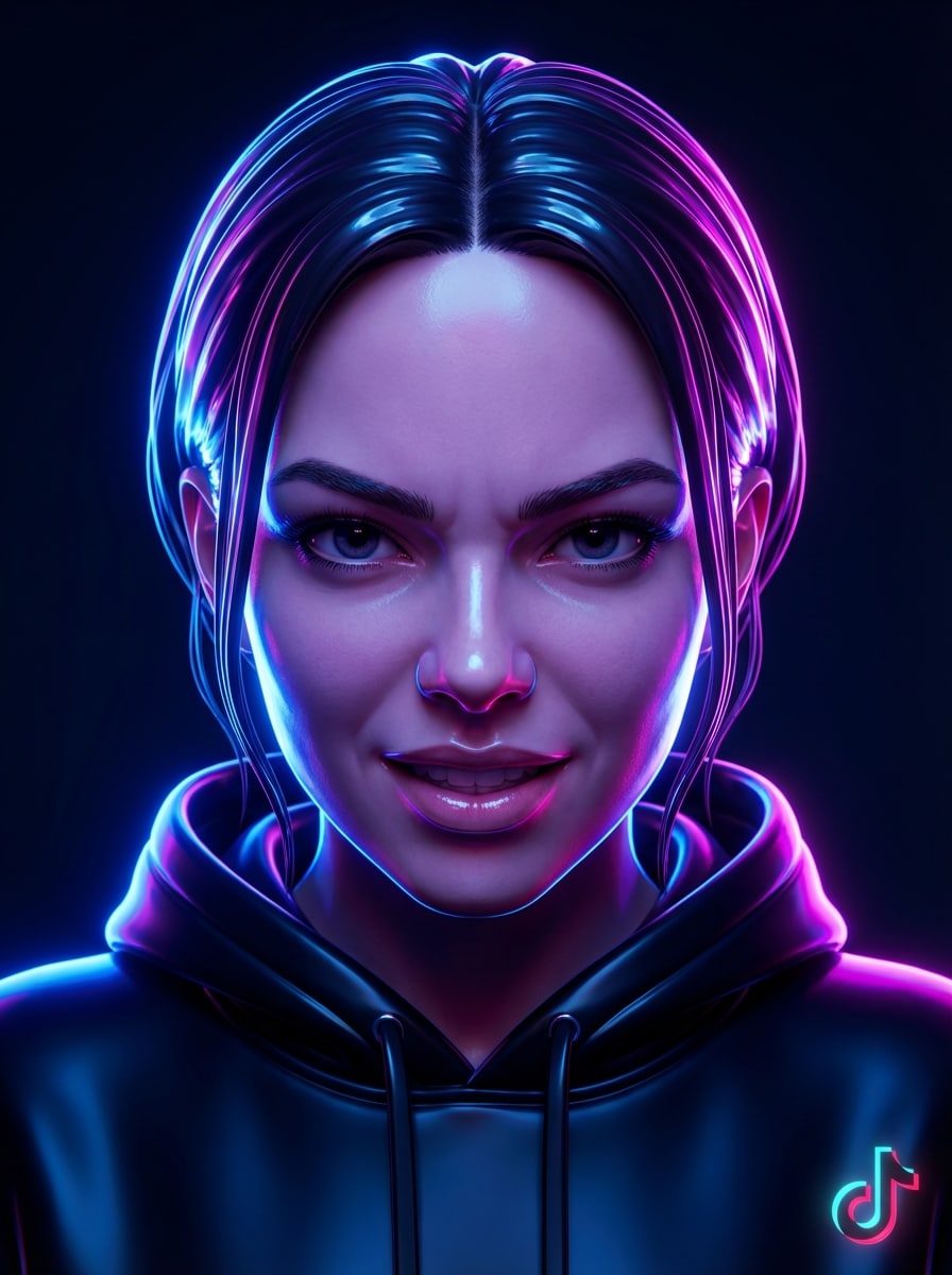 Neon Glow Portrait