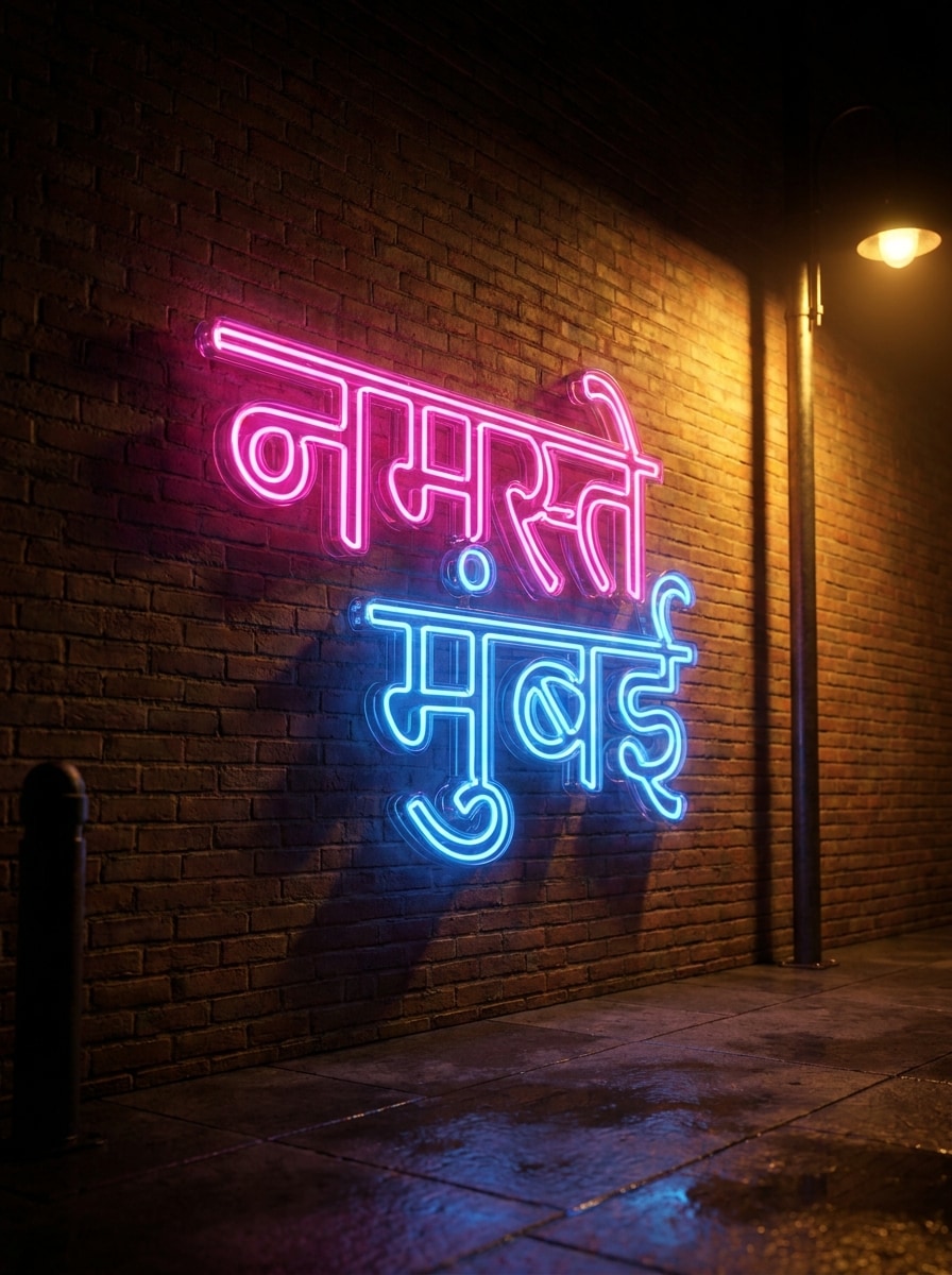 Neon Hindi Sign
