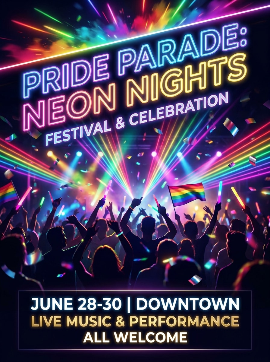 Neon Parade Poster