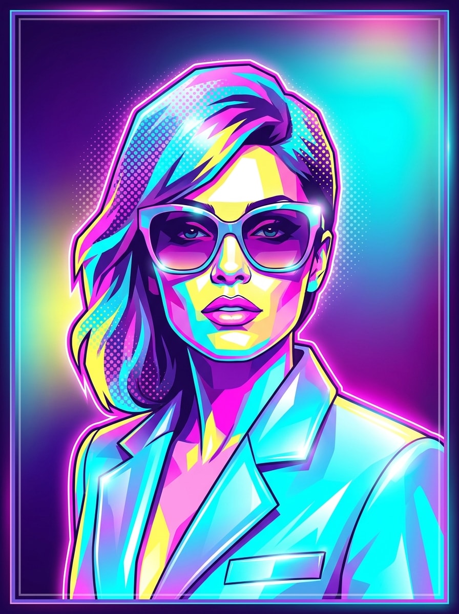 Neon Pop Portrait