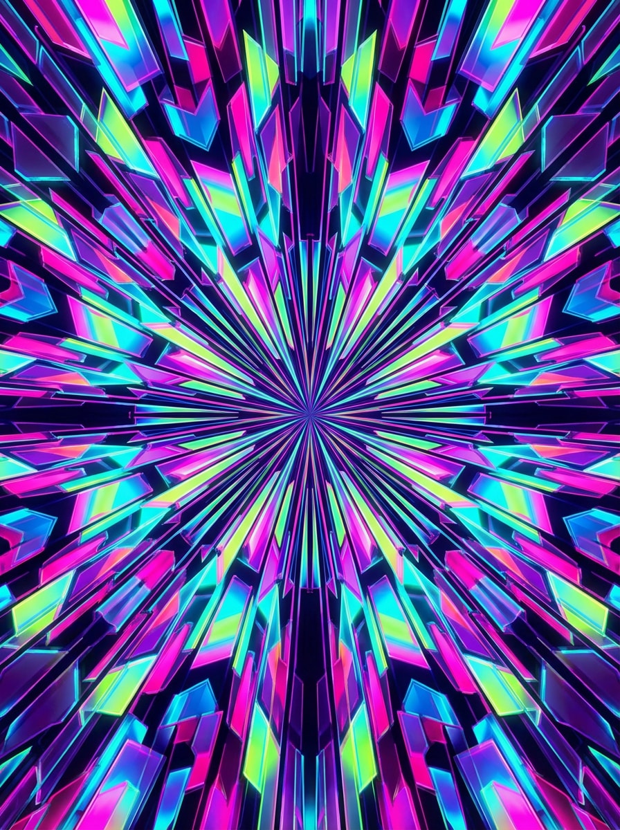Neon Psychedelic Symmetry