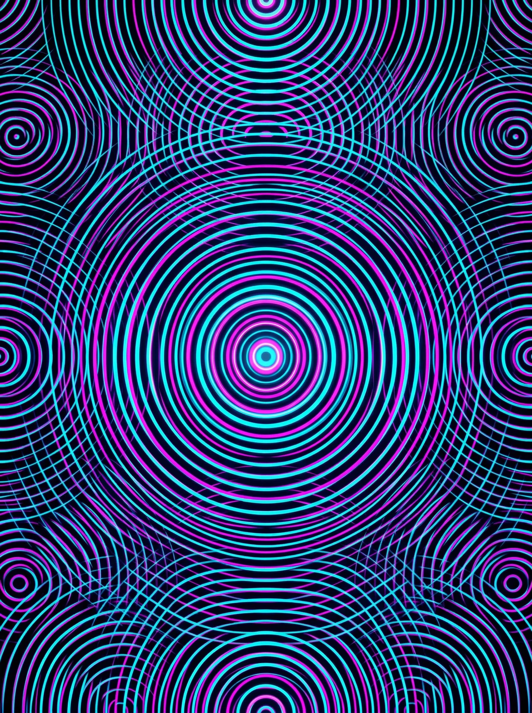 Neon Ripple Illusion