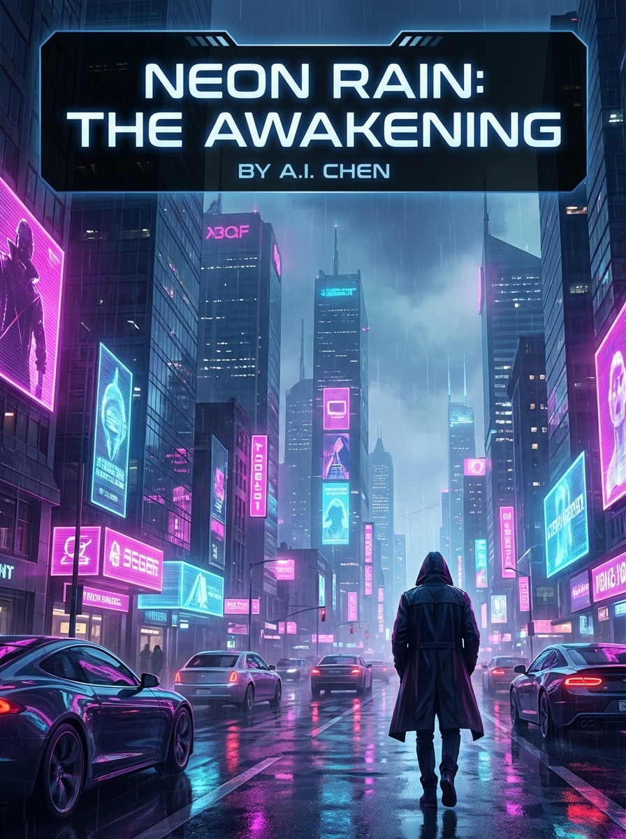 Neon Sci-Fi City Cover