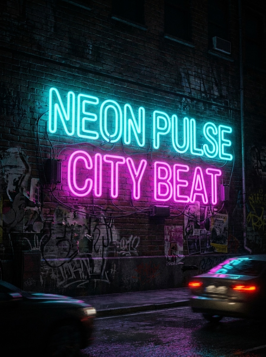 Neon Tube 3D Text