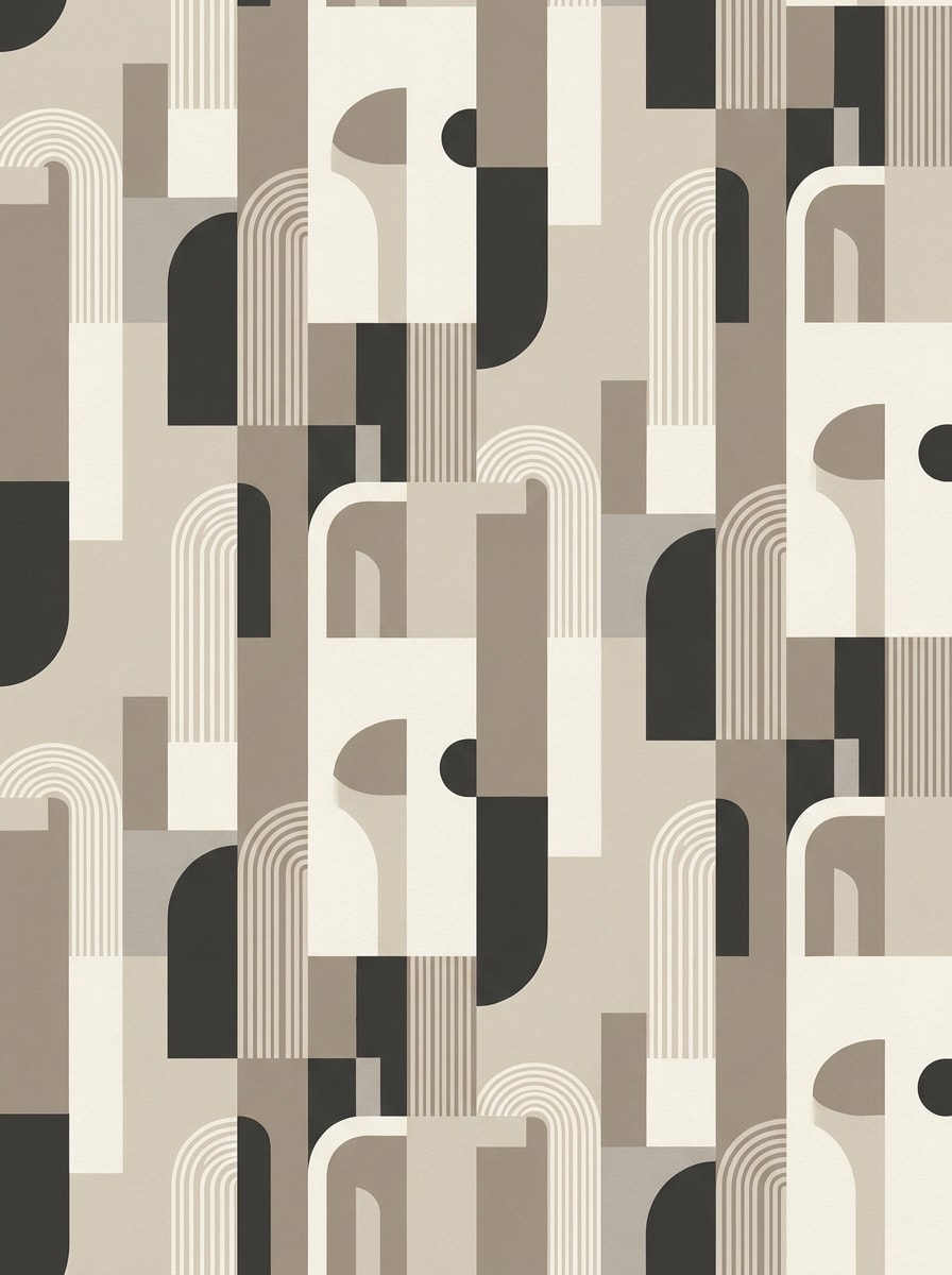 Neutral Geometric Wallpaper