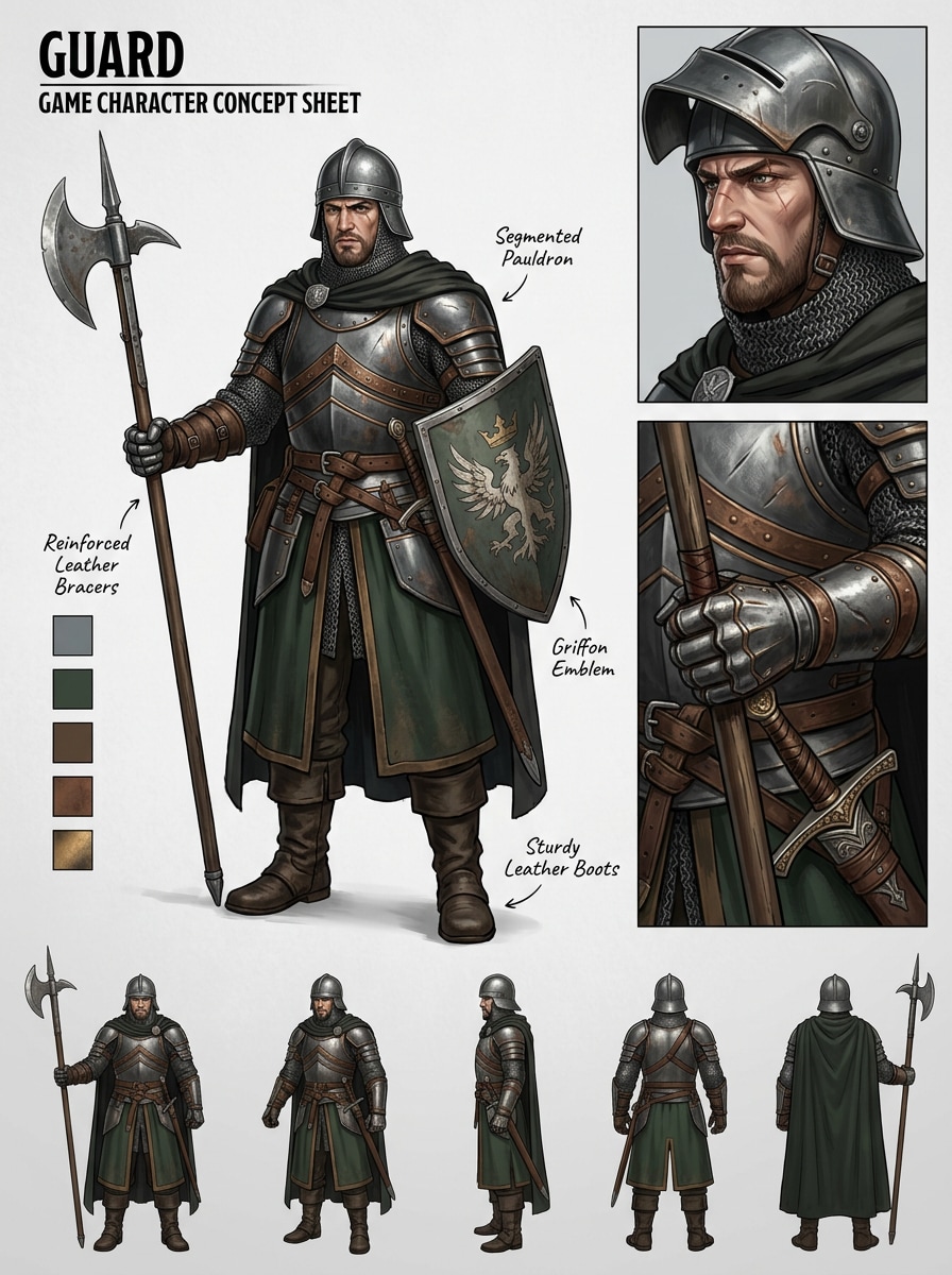 Guard NPC character demo