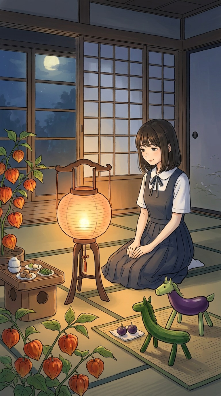 盆提灯AIイラストプロンプト