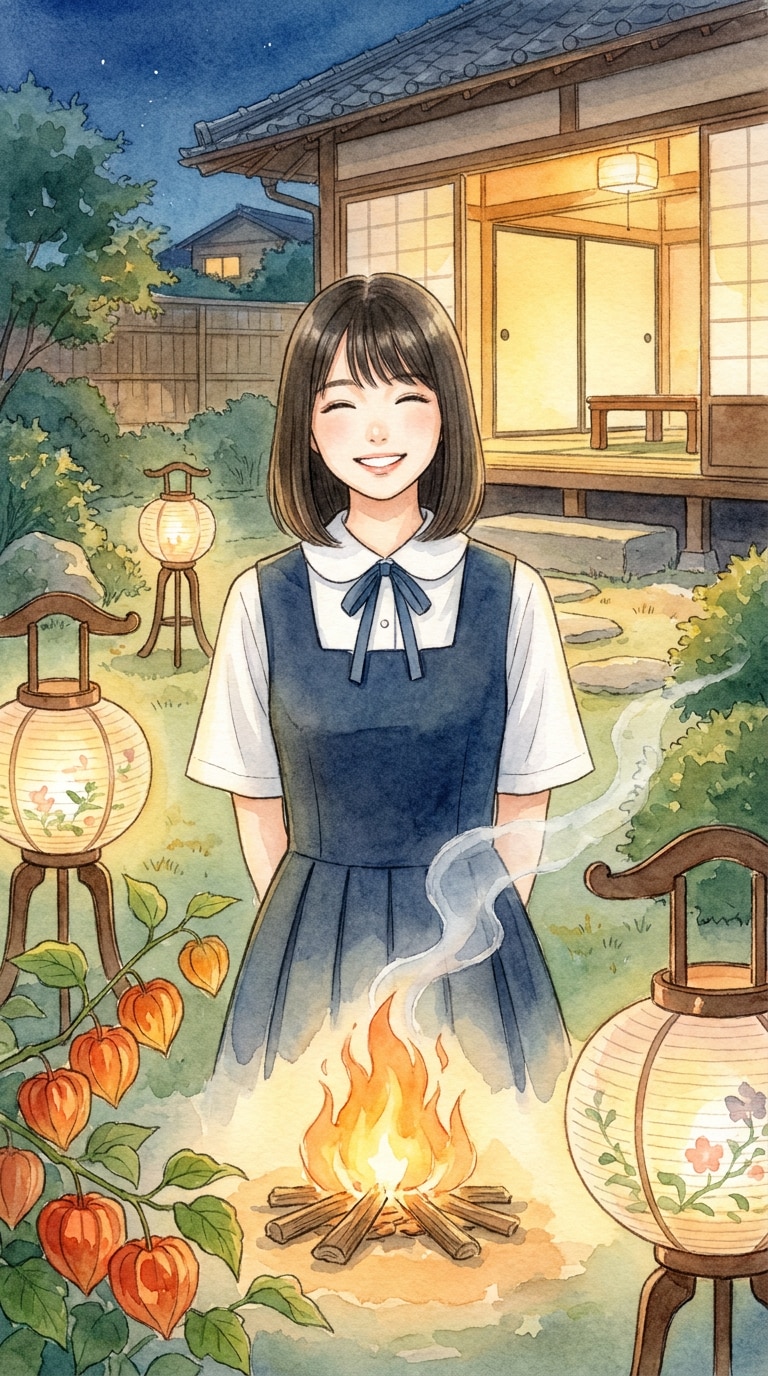 灯籠流しAI画像素材