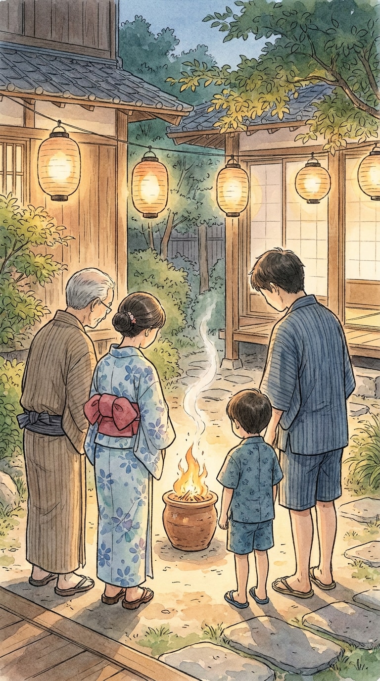 五山送り火風AIイラスト