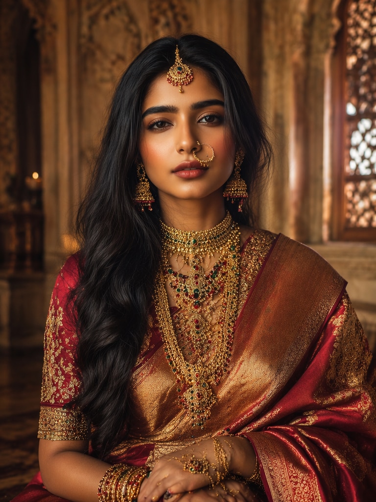Royal Indian bridal AI prompt