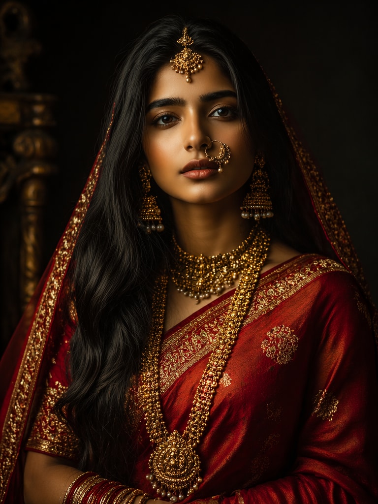 Studio bridal photoshoot AI prompt