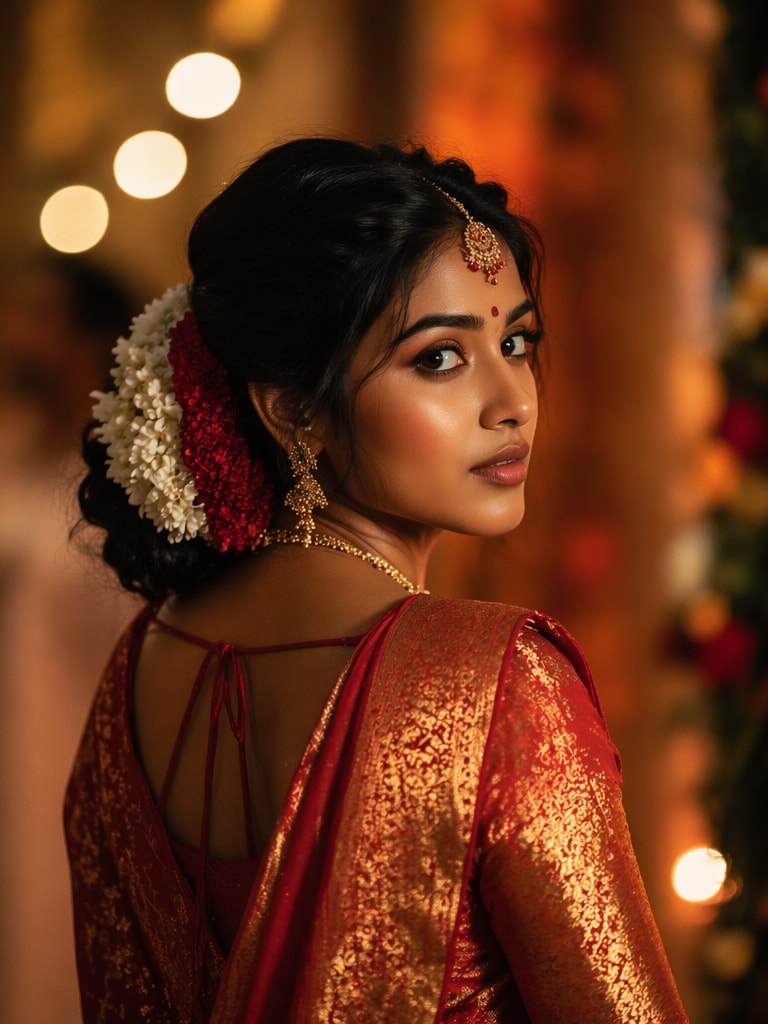 Odia bride looking back prompt
