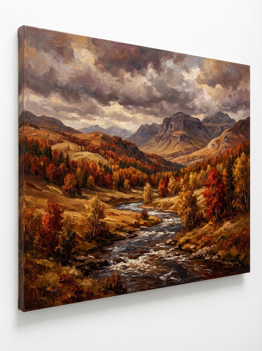 Oil Painting Autumn Valley