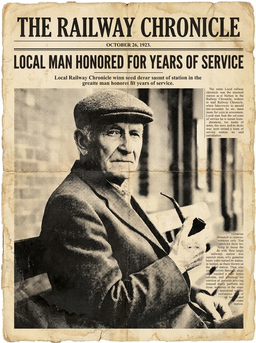 Old Newspaper Photo Effect After