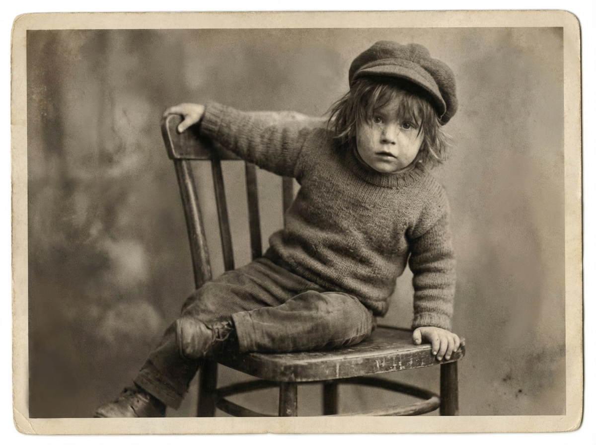 Old photo after restoration