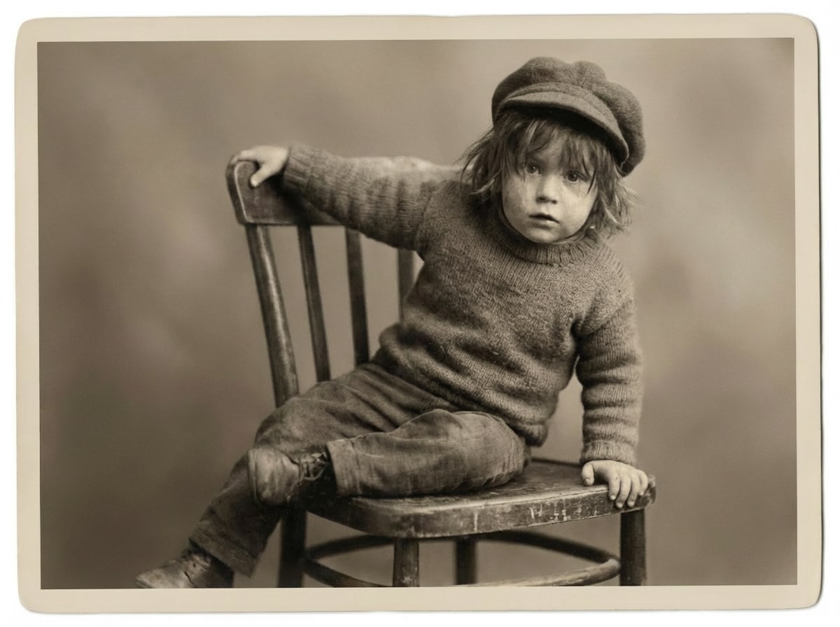 Old photo after natural restoration