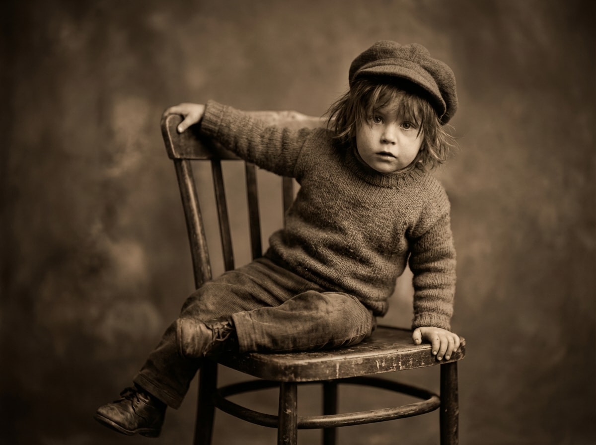 Old photo after studio quality restoration