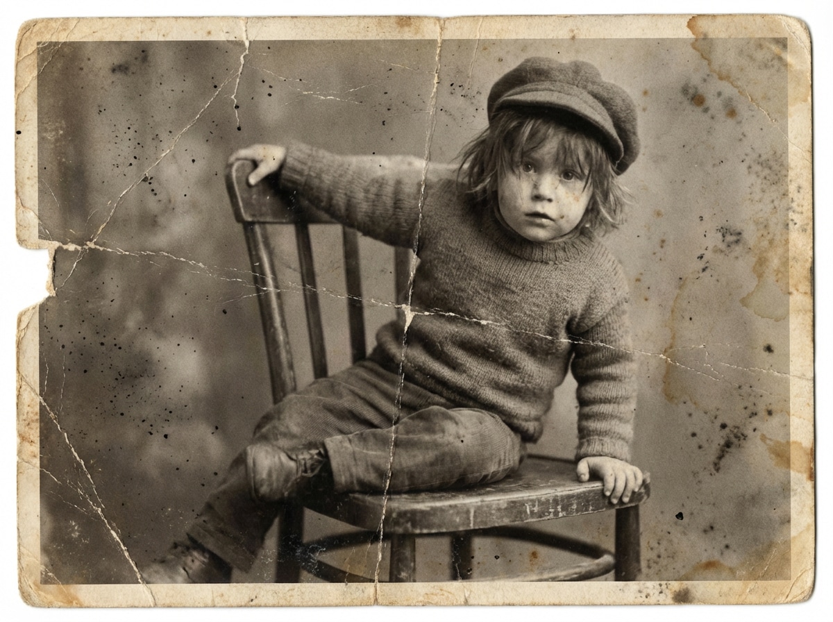 Old photo before restoration