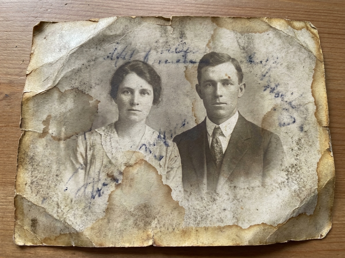 Before old photo restoration example 6