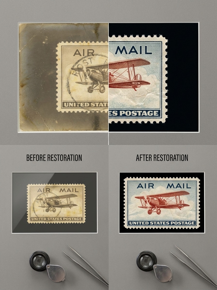 Old Stamp Photo Cleanup