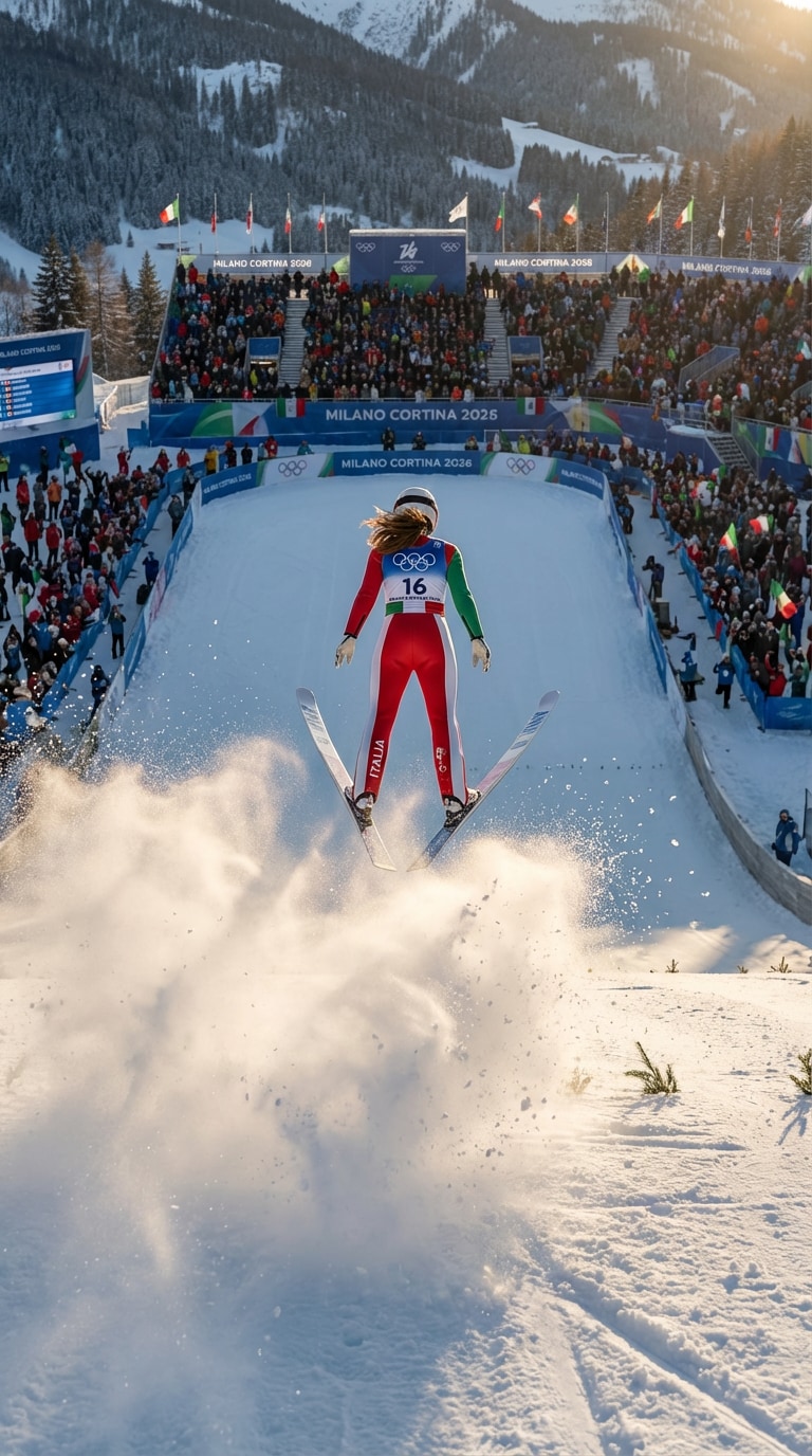 Ski Jump Animation prompt