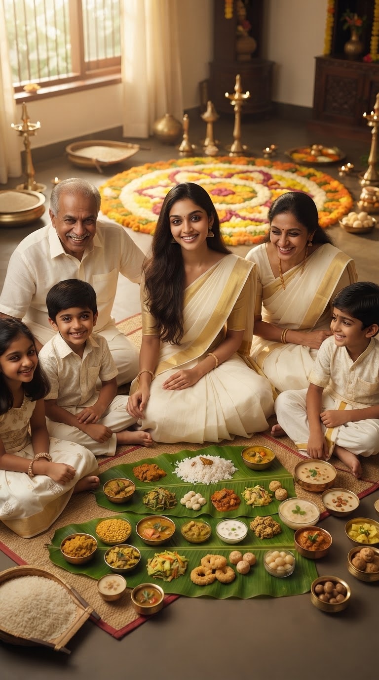 Onam Family Sadya AI Photo Prompt