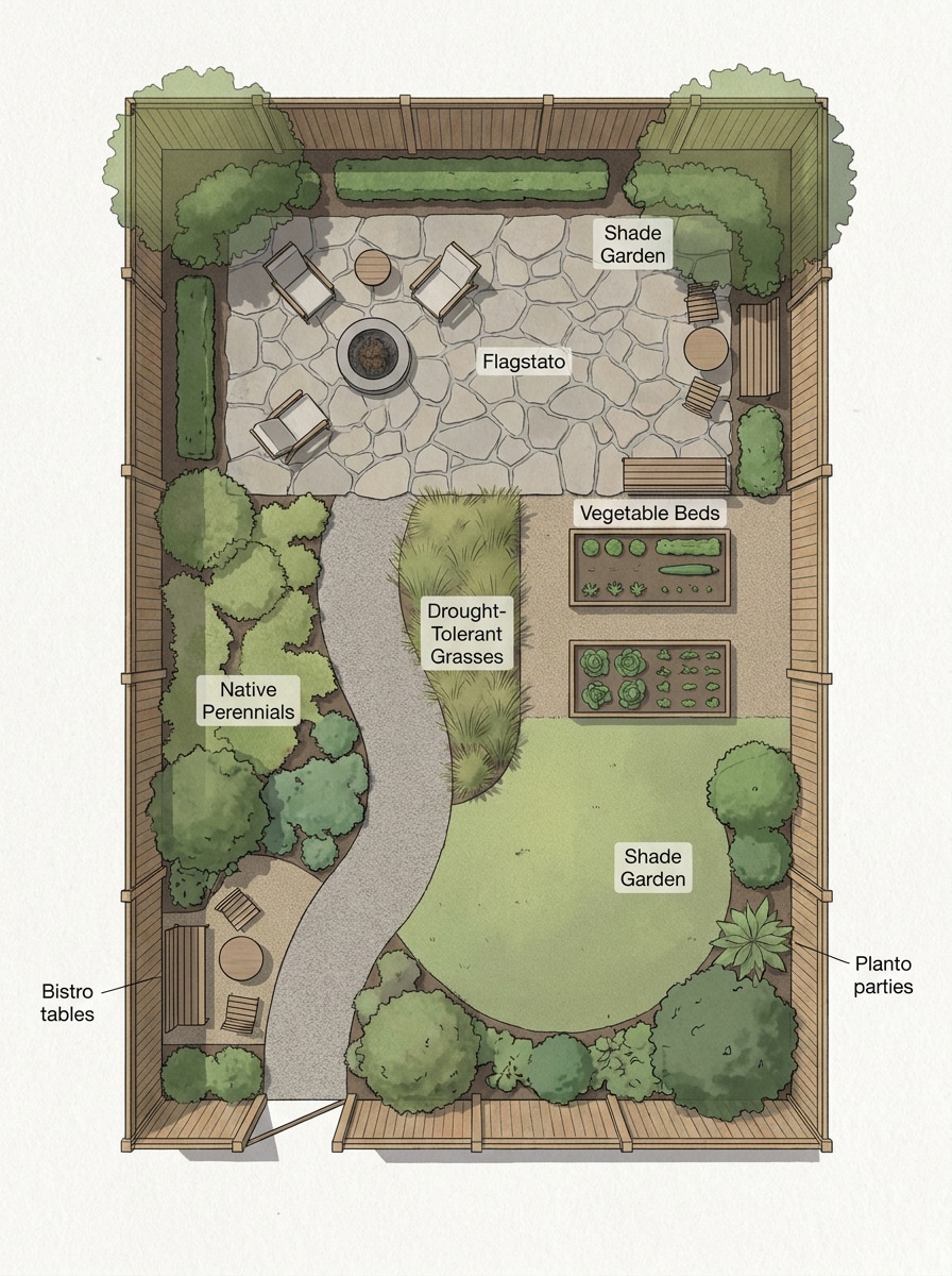 Overhead Garden Layout Plan