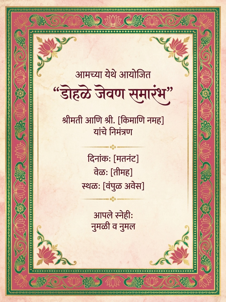 Paithani Border Invitation