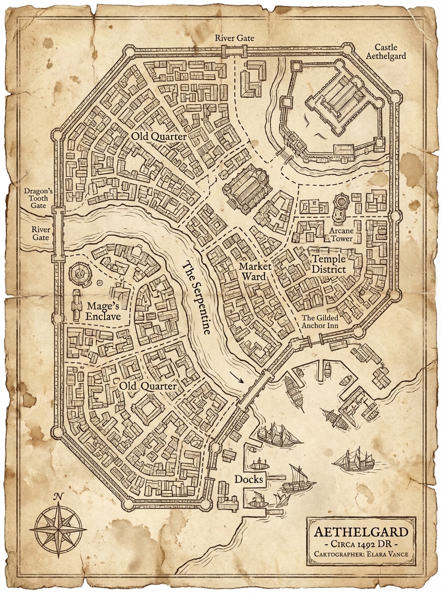 Parchment City Map