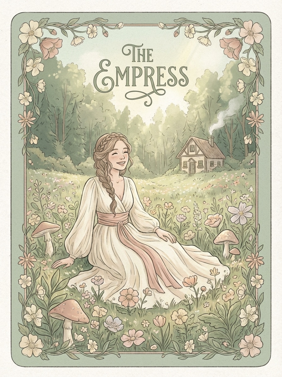 Pastel Cottagecore Witch Tarot